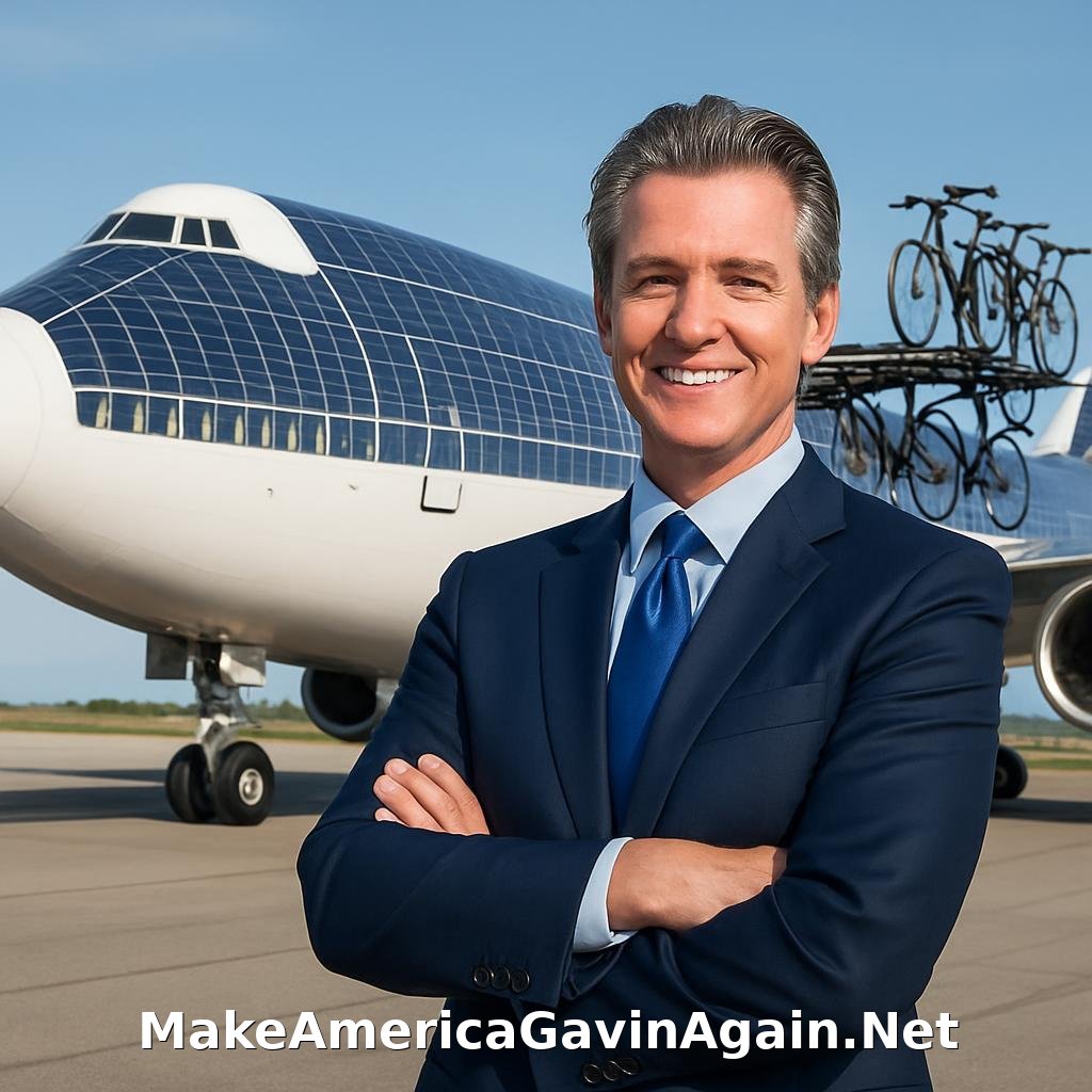 Gavin Newsom Receives a Free 747 from Canada — Says He’ll Use It Exclusively for Recycling Runs and Napa Wine Tastings."